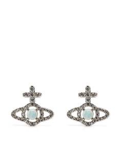 Vivienne Westwood серьги-гвоздики Orb с кристаллами