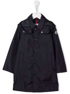 Moncler Enfant непромокаемая куртка с нашивкой-логотипом