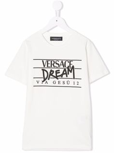 Versace Kids футболка с логотипом Dream