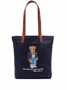 Polo Ralph Lauren сумка-тоут с вышивкой Polo Bear