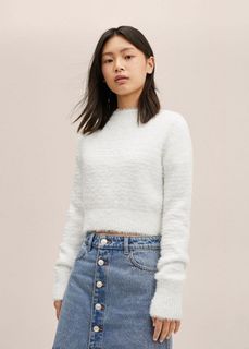 Мягкий фактурный джемпер - Mayonesa Mango