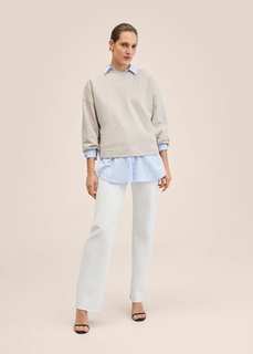 Объёмная хлопковая толстовка - Piquet Mango