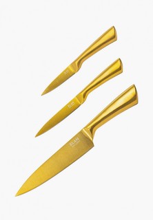 Набор кухонных ножей Elan Gallery 20,5х1,8х2,8 см, 23,5х1,8х2,8 см, 33х2,3х4,3 см Золотой