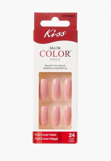 Накладные ногти Kiss без клея, средняя длина "Карамелька" 24 шт.