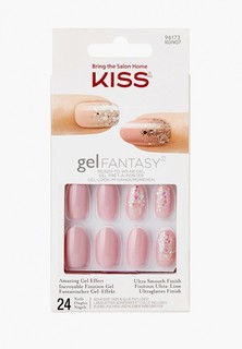 Накладные ногти Kiss с клеем "Розовая пыль" короткой длины, 28 шт.