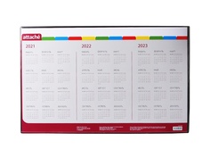 Коврик на стол Attache 380x590mm с календарем на 3 года Black-Transparent 877409