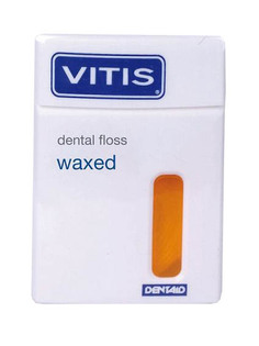 Зубная нить Vitis Waxed Dental Floss вощеная 50m Yellow