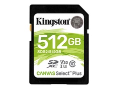 Карта памяти 512Gb - Kingston Canvas Select Plus SDXC Class 10 SDS2/512GB