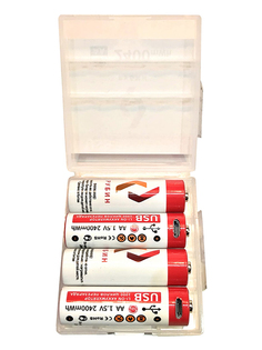Аккумулятор АА Рубин Li-Ion 1.5V 2400mAh (4 штуки) РЭ-АА2400 Rubin