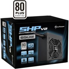 Блок питания ATX Sharkoon SHP650 V2 SHP650V2 650 Вт, 120 mm fan, 80 Plus Bronze, APFC, чёрный