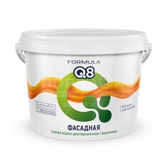 Краска воднодисперсионная, Formula Q8, фасадная, матовая, 3 кг