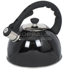 Чайник из нержавеющей стали Daniks MSY-066B со свистком, 3 л