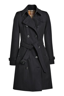Черный тренч до колена Chelsea Burberry