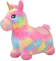 Прыгуны-животные Pituso &quot;Единорог&quot;, съемный чехол, насос, 57х27х50см, разноцветный