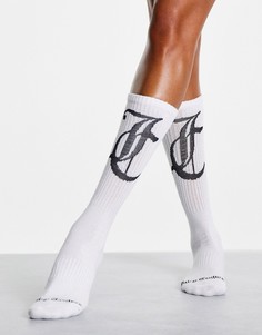 Белые хлопковые носки с логотипом Juicy Couture-Белый
