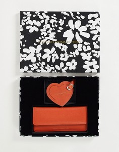 Подарочный комплект кораллового цвета из багажной бирки в форме сердечка и кошелька French Connection-Оранжевый цвет