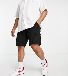 Шорты карго черного цвета Only & Sons Plus-Черный