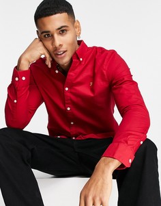 Красная рубашка узкого кроя с длинными рукавами Farah-Красный