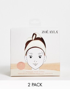 Набор из 2 полотенец для волос Zoe Ayla-Белый