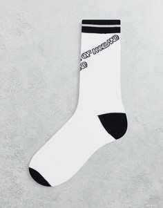 Носки черного и белого цвета с логотипом House of Holland-Белый