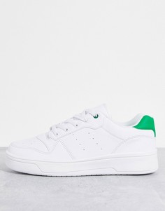 Белые/зеленые кроссовки на шнуровке Truffle Collection-Белый