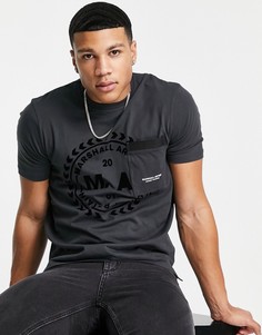 Черная футболка с карманом Marshall Artist Siren-Черный