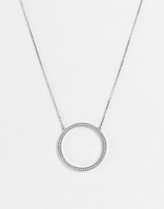 Серебристое ожерелье из нержавеющей стали с украшением в виде кольца Tommy Hilfiger-Серебристый