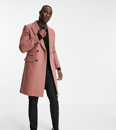 Двубортное пальто из смесовой шерсти Gianni Feraud Tall-Коричневый цвет