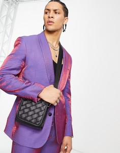 Oversized-пиджак переливающегося фиолетового цвета ASOS DESIGN-Разноцветный