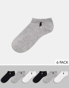 Набор из 6 пар спортивных носков с амортизирующим эффектом Polo Ralph Lauren-Черный