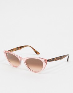 Розовые солнцезащитные очки «кошачий глаз» Ray‑Ban-Мульти