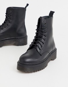 Черные ботинки на платформе Glamorous-Черный