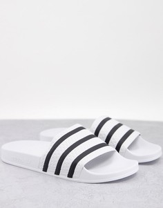 Белые шлепанцы adidas Originals Adilette-Белый
