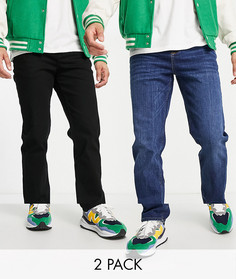 Набор из 2 прямых джинсов черного и синего цвета River Island-Черный