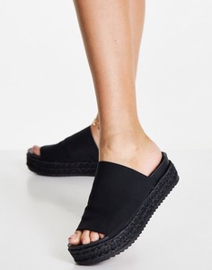 Черные эспадрильи на танкетке Steve Madden Kellie-Черный