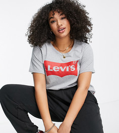 Серая футболка с логотипом Levis Plus-Серый