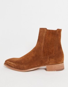 Высокие замшевые ботинки челси коньячного цвета Aldo-Коричневый цвет