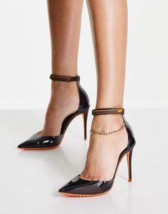 Темно-коричневые туфли-лодочки с прозрачным носком ALDO Gwendassi-Коричневый цвет