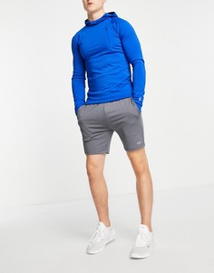 Серые зауженные спортивные шорты из быстросохнущей ткани ASOS 4505-Серый