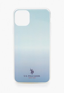 Чехол для iPhone U.S. Polo Assn. 11 Pro Max, PC/TPU Small Logo Gradient Blue
