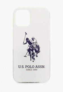 Чехол для iPhone U.S. Polo Assn. 12 mini (5.4), Shiny Double horse White