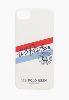 Чехол для iPhone U.S. Polo Assn. 8 / SE 2020, PC/TPU Tricolor script Logo White