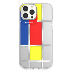 Чехол (клип-кейс) SwitchEasy Artist Mondrian, для Apple iPhone 13 Pro Max, разноцветный [gs-103-210-208-129] Noname