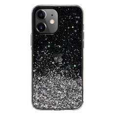 Чехол (клип-кейс) SwitchEasy Starfield, для Apple iPhone 12 mini, черный (прозрачный) [gs-103-121-171-66] Noname