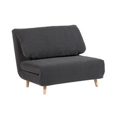 Диван-кровать keren темно-серый вельветовый 106 cm (la forma) черный 106x84x87 см.