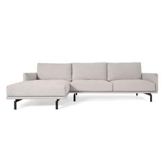 Диван galene 3-местный с правым шезлонгом 254 см (la forma) серый 166x94 см.