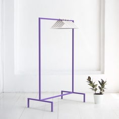 Вешалка напольная metalframe в фиолетовом цвете (archpole) фиолетовый 100x160x40 см.