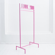 Вешалка напольная i love you в розовом цвете (archpole) розовый 80x175x50 см.