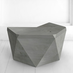 Рабочий стол гексагон брильянт в сером цвете (archpole) серый 132x74x114 см.