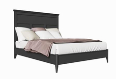 Кровать 180×200 с жестким изголовьем (la neige) серый 203.0x129.0x210.5 см.
